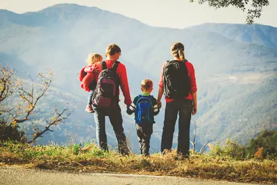 family-hiking