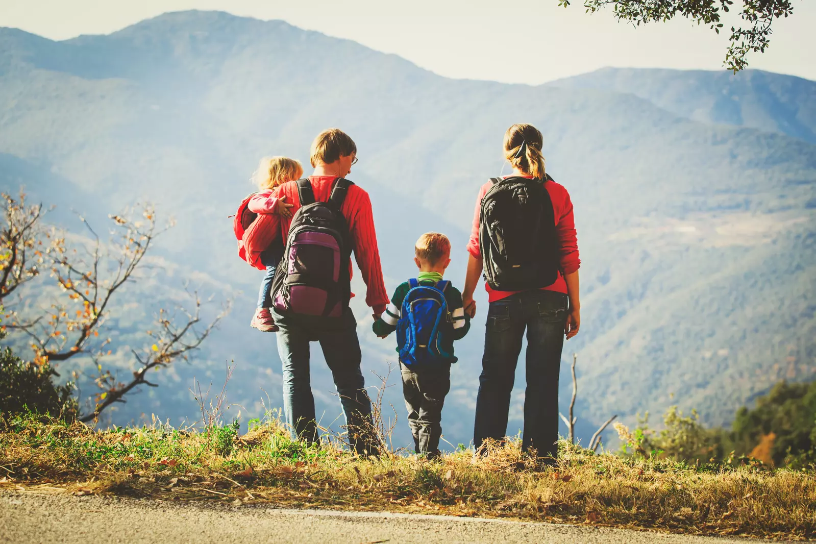 family-hiking